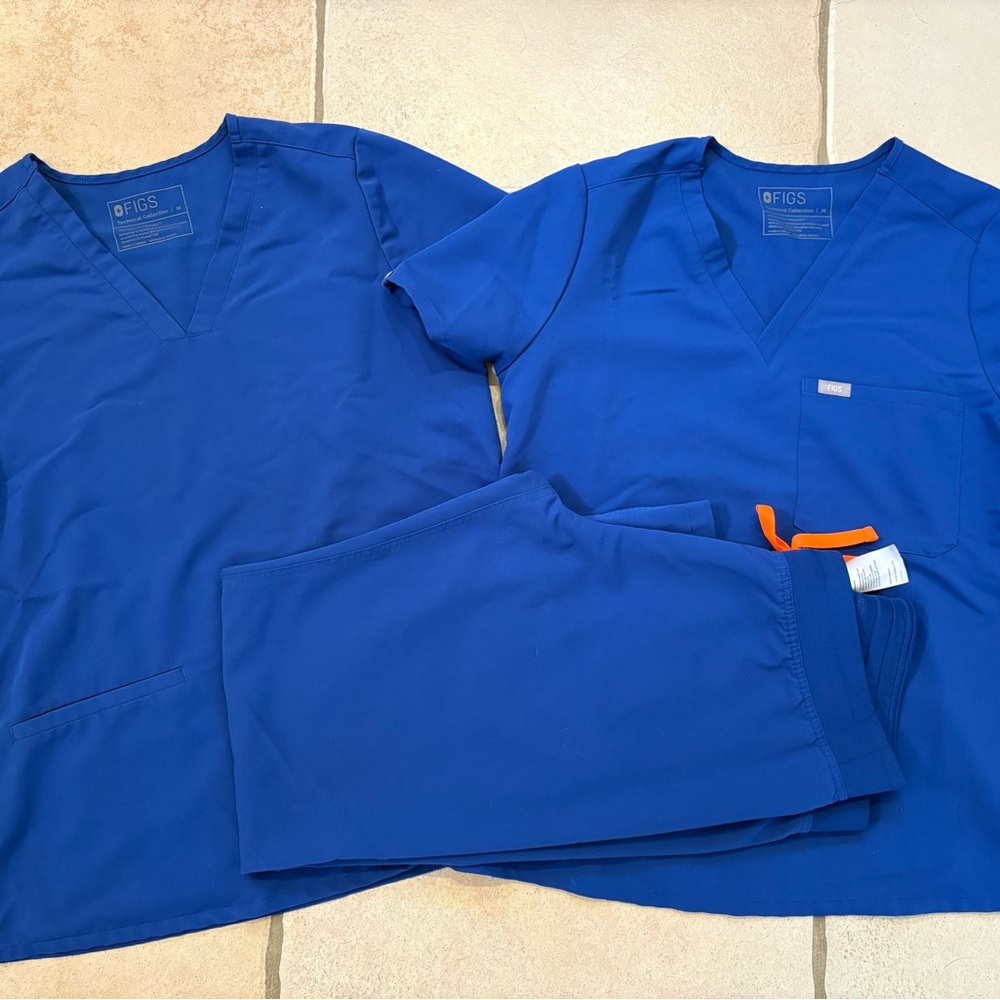 Figs Winning Blue scrub set